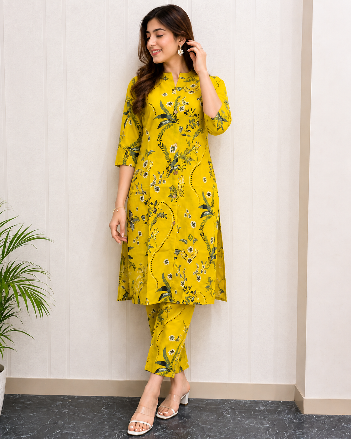 Premium Floral Printed Kurti & Pant Set for Women | My Fashion